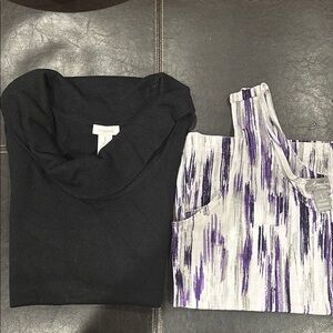 Chico's Black and Purple Women's Tops Set